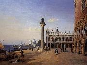 Jean Baptiste Camille  Corot, Venise, La Piazetta